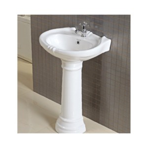Sonet Glossy 22x16inch Full Pedestal Wash Basin
