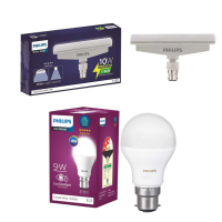 Philips Buy 10W B22 Inverter Rechargeable LED T-Bulb Cool Day Light and Get Free LED Ace Saver 9W CDL