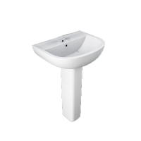 Rak Compact 550x410x195 Wash Basin White with Compact Full Pedestal