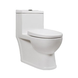 Rak Inez 710x380x760 P Trap 180mm One Piece Floor Mounted Water Closet with Soft Close Seat Cover White