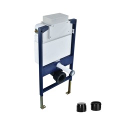 Jaquar Single Piece Concealed Cistern Body (Front or Top Actuation) with Floor Mounting Frame, Installation Kit and “P-Type” Drain Pipe Connection Set for Wall Hung WC