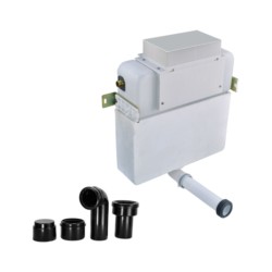 Jaquar Single Piece Concealed Cistern Body (Front or Top Actuation) with Installation Kit & “S-Type” drain pipe connection set for Wall Hung WC