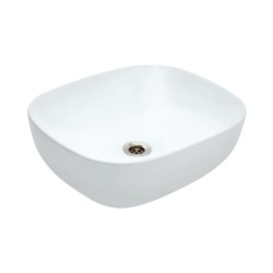Jaquar JDR 485x395x150mm Thin Rim White Rectangular Table Top Wash Basin
