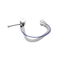Jaquar Drain Pipe with Overflow & Filler Drain Pipe 80 cm with Overflow Filler for Kubix, Alive, Fonte, Vignette Prime, Fusion & Arc