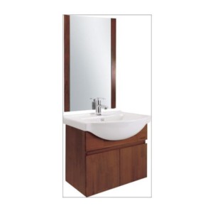 Somany Jade Wall Hung Solid Oak Wood with Ezee Close Doors Vanity with mirror 550x850mm, Basin 550x460mm,Wall Mounted 510x330x470mm, Soft close Hinges and Ceramic Basin