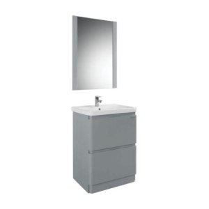 Somany Jasper PVC Vanity with mirror 600x800mm, Basin 600x460mm, Floor Mounted 580x460x450mm, Soft Close Runner