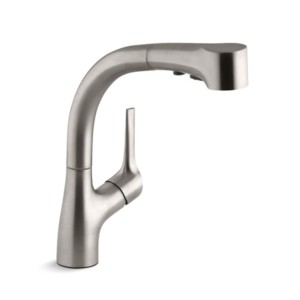 Kohler Elate Pulldown kitchen faucet in vibrant stainless Steel