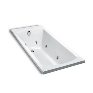 Kohler Ove Drop-in acrylic whirlpool without pillow White