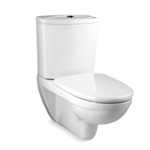 Kohler Odeon Wall Hung Water Closet with Exposed Tank and Quiet Close Seat Cover White