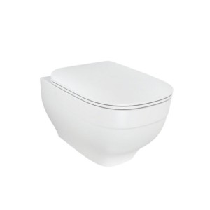 Kohler Trace Wall Hung Water Closet with Quiet Close Slim Seat Cover White