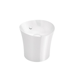 Kohler Veil Vessel Wash Basin without faucet hole in white