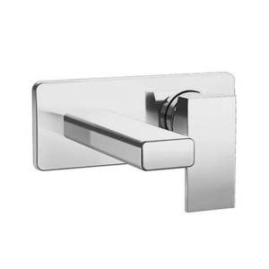 Kohler Strayt Wall mount single-control basin faucet trim Polished chrome