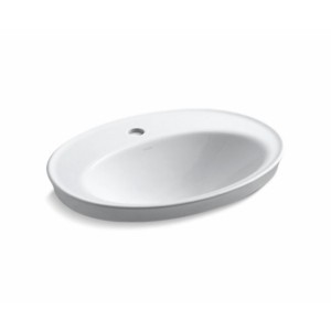 Kohler Serif 559x426mm self-rimming Wash Basin with single faucet hole White