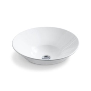 Kohler Conical Bell Vessel Wash Basin without faucet hole White