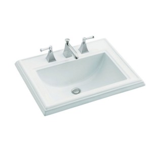 Kohler Memoirs 579mm x 459mm self-rimming Wash Basin with three faucet hole White