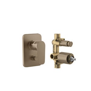 Kohler Aleo Recessed bath and shower trim with diverter + AT235 valve brushed bronze