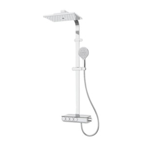 Kohler Urbanity Thermostatic 3-way column with multifunction showerhead Polished chrome