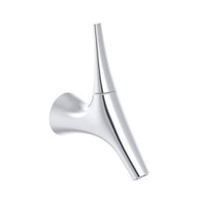 Kohler Vive Single-control wall mount monoblock basin faucet trim+ valve Polished chrome