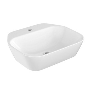 Kohler Span 550mm square vessel with single faucet hole White