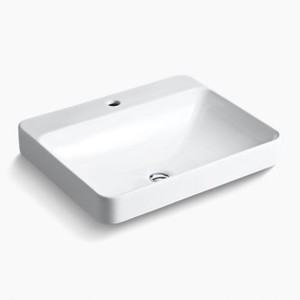 Kohler ForeFront Vessel Wash Basin with single faucet hole White