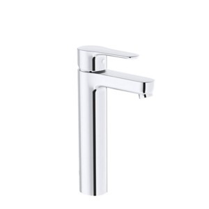 Kohler July Single-control tall basin faucet without drain Polished chrome