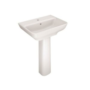 Kohler Trace Wall mount pedestal Wash Basin with single faucet hole White