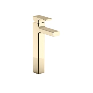 Kohler Strayt Single-control tall basin faucet without drain french gold