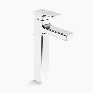Kohler Strayt Single-control tall basin faucet with drain Polished chrome
