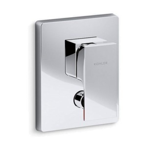 Kohler Strayt Recessed bath and shower trim with diverter Polished chrome