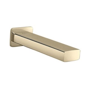 Kohler Strayt Wall mount bath spout without diverter french gold