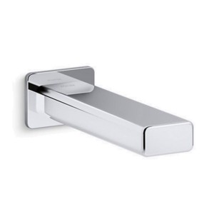 Kohler Strayt Bath spout without diverter Polished chrome
