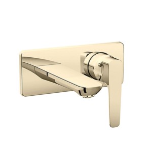 Kohler Aleo+ Wall mount single-control basin faucet trim french gold