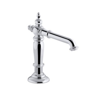 Kohler Artifacts Widespread lavatory spout with column design Polished chrome