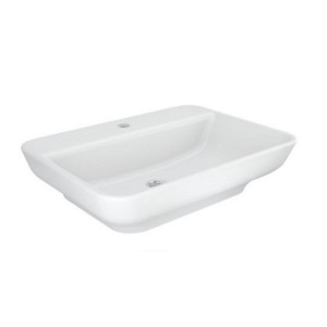 Kohler Trace Vessel Wash Basin with single faucet hole White