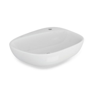 Kohler Kankara Vessel Wash Basin with single faucet hole in white