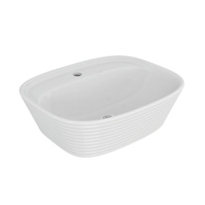 Kohler Ribana Vessel Wash Basin with single faucet hole White