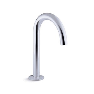 Kohler Widespread lavatory spout with tube design Polished chrome