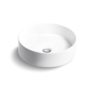 Kohler Mica Round vessel Wash Basin without faucet hole White