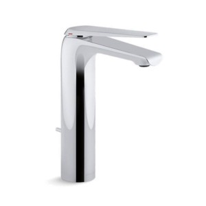 Kohler Avid Single-control tall basin faucet with drain Polished chrome