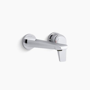 Kohler Avid Single-control wall mount basin faucet without drain Polished chrome
