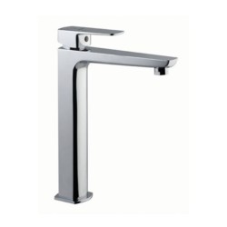 Jaquar Kubix Prime Single Lever Tall Boy with 155mm Extension Body fixed spout without popup waste system with 600mm long braided hoses