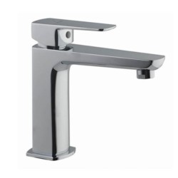 Jaquar Kubix Prime Single Lever Basin Mixer without Popup Waste with 450mm Long Braided Hoses