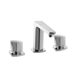 Jaquar Kubix Prime 3 Hole Basin Mixer without Popup Waste System, 15mm Cartridge Quarter Turn