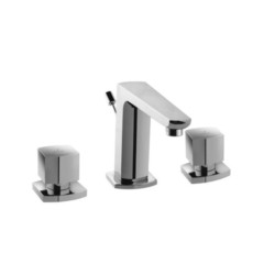 Jaquar Kubix Prime 3 Hole Basin Mixer with popup waste system, 15mm cartridge Quarter Turn