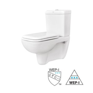 Somany Kape 360x645x750mm Extended Wall Hung Water Closet with Seat Cover, Kape Cistern and Grande Internal Fittings Dual Flush