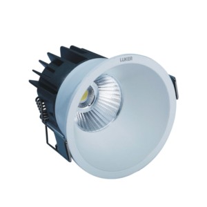 Luker Cob 20° Anti Glare 7W 59x65mm with ceiling cut out 50mm Warm White