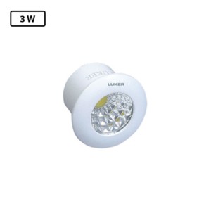 Luker Spot Light 3W 40x23mm with Ceiling cut out 28mm White