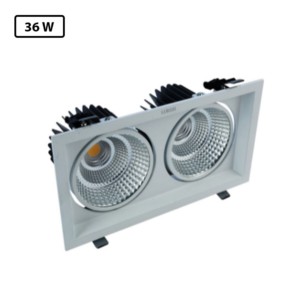 Luker Cob 60° 36W 250x137x88mm with ceiling cut out 235x125mm Warm White