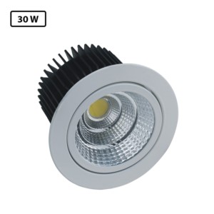 Luker Tumble LED Cob 24° Dimmable 30W 160x98mm with Ceiling cut out 140mm Warm White