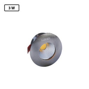 Luker Spot Light 3W 50x25mm with Ceiling cut out 35mm Warm White